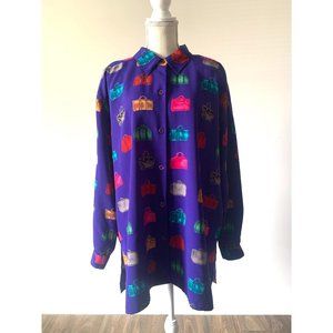 Maggie McNaughton novely purse blouse 2X